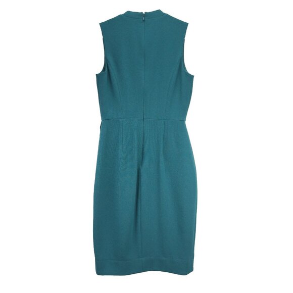RACHEL ZOE NWT Sleevelessβ Tulip Wrap Sheath Deep Cyan Teal Dress Size 2 - Picture 3 of 8